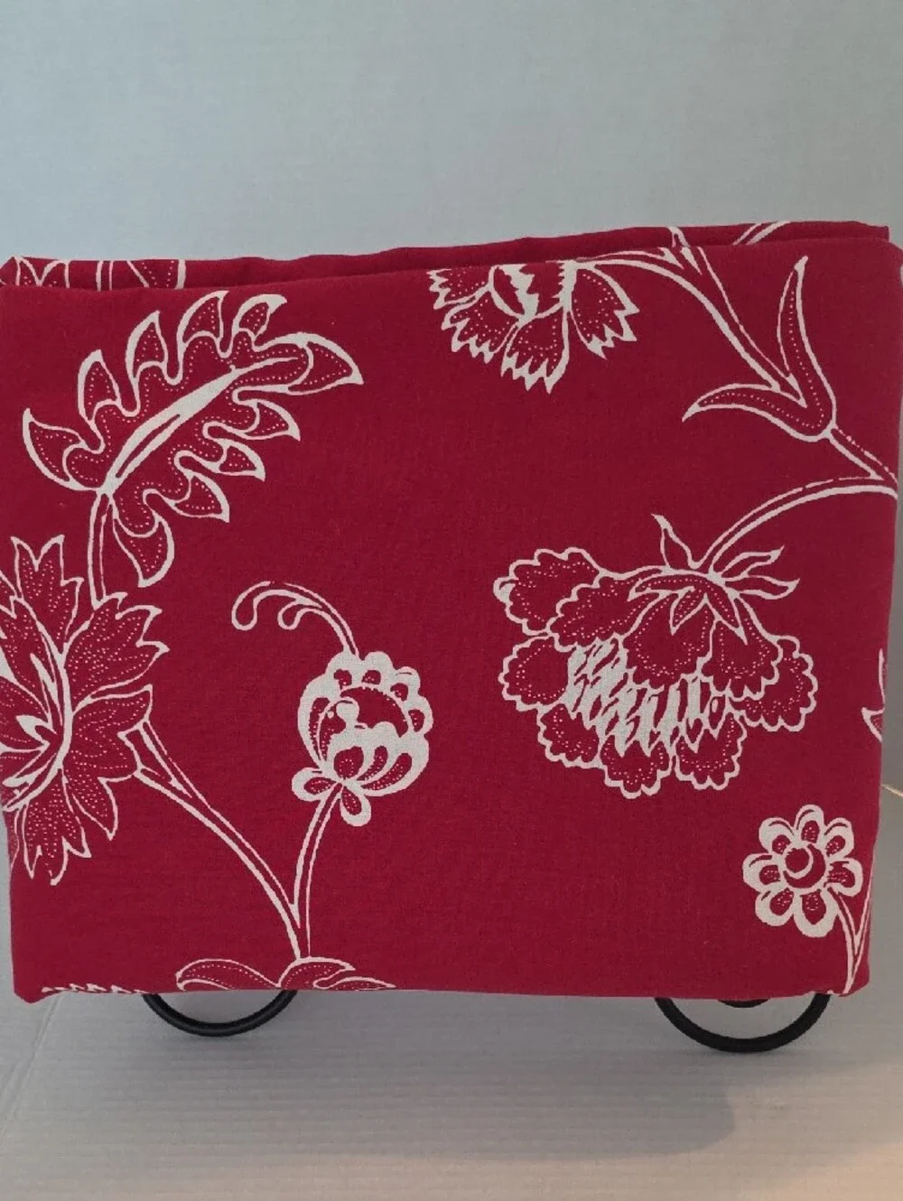 IKEA Alivne Flor Bold Red White Twin Cotton Duvet Cover